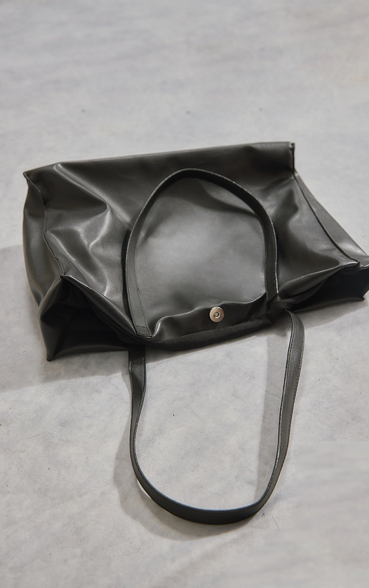 Black Rectangular Simple Tote