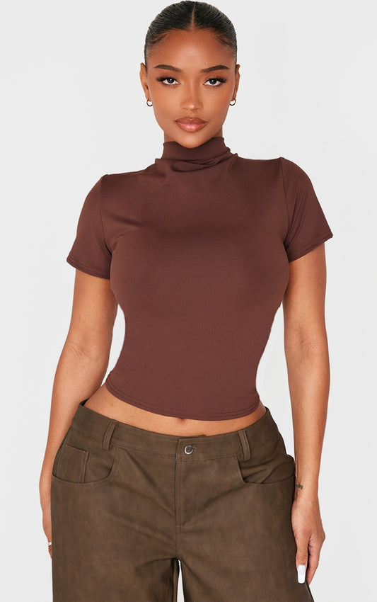 Shape Chocolate Sculpt Long Line T-shirt